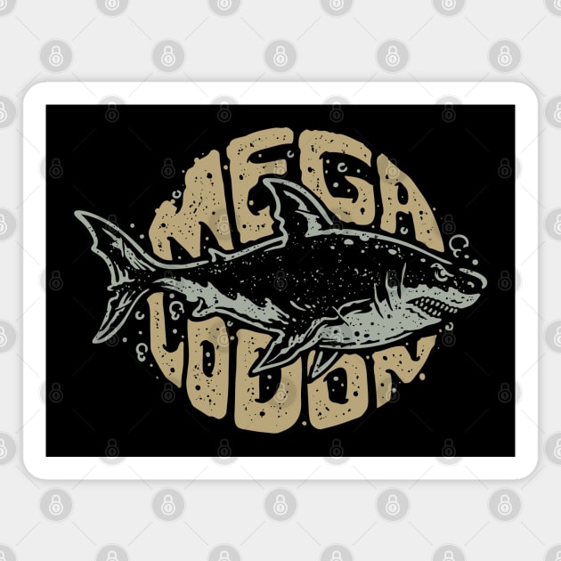 Megalodon word art Magnet by Mako Design 